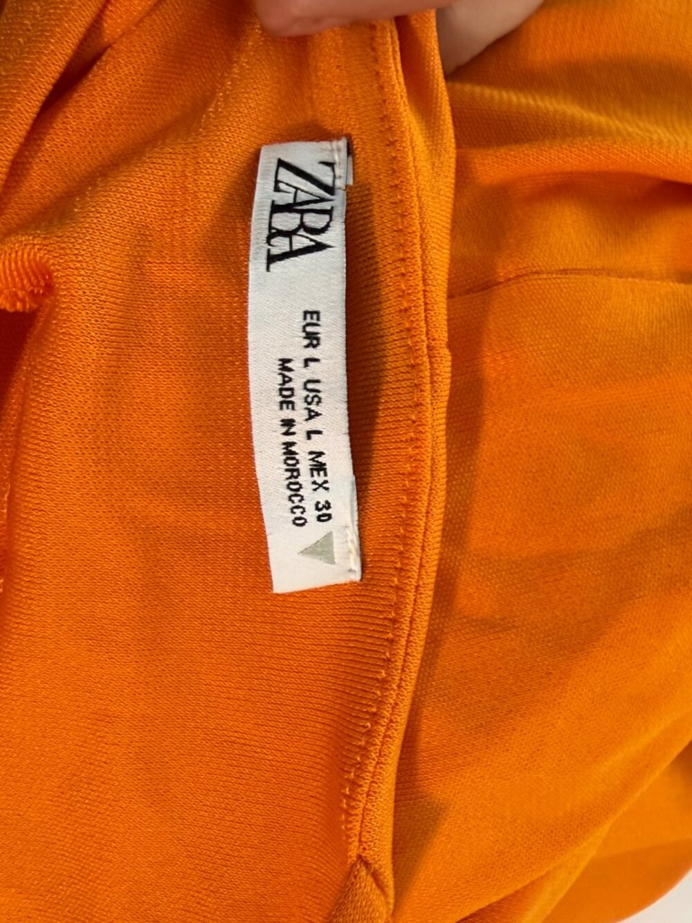 Zara Orange Cutout Midi Dress Size Large Bodycon Sleeveless Knot Front - Picture 4 of 6